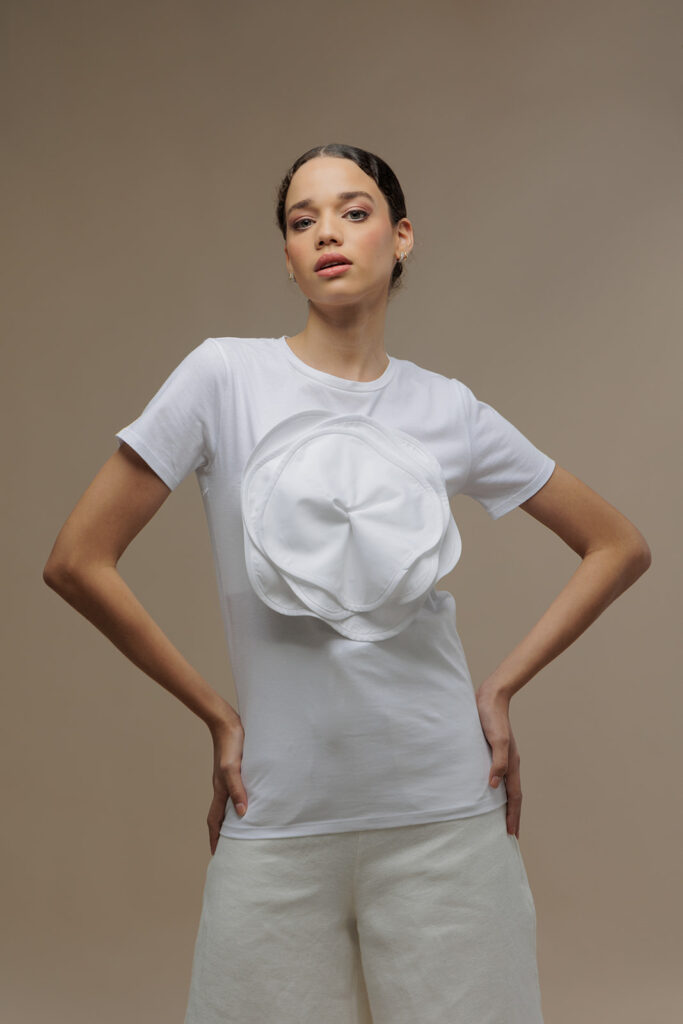 Small Flower Pattern Cotton Shirt
